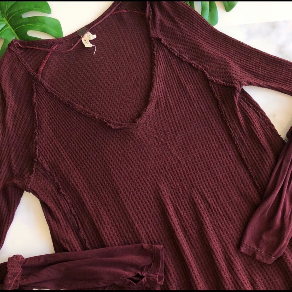 Free People Maroon Tunic